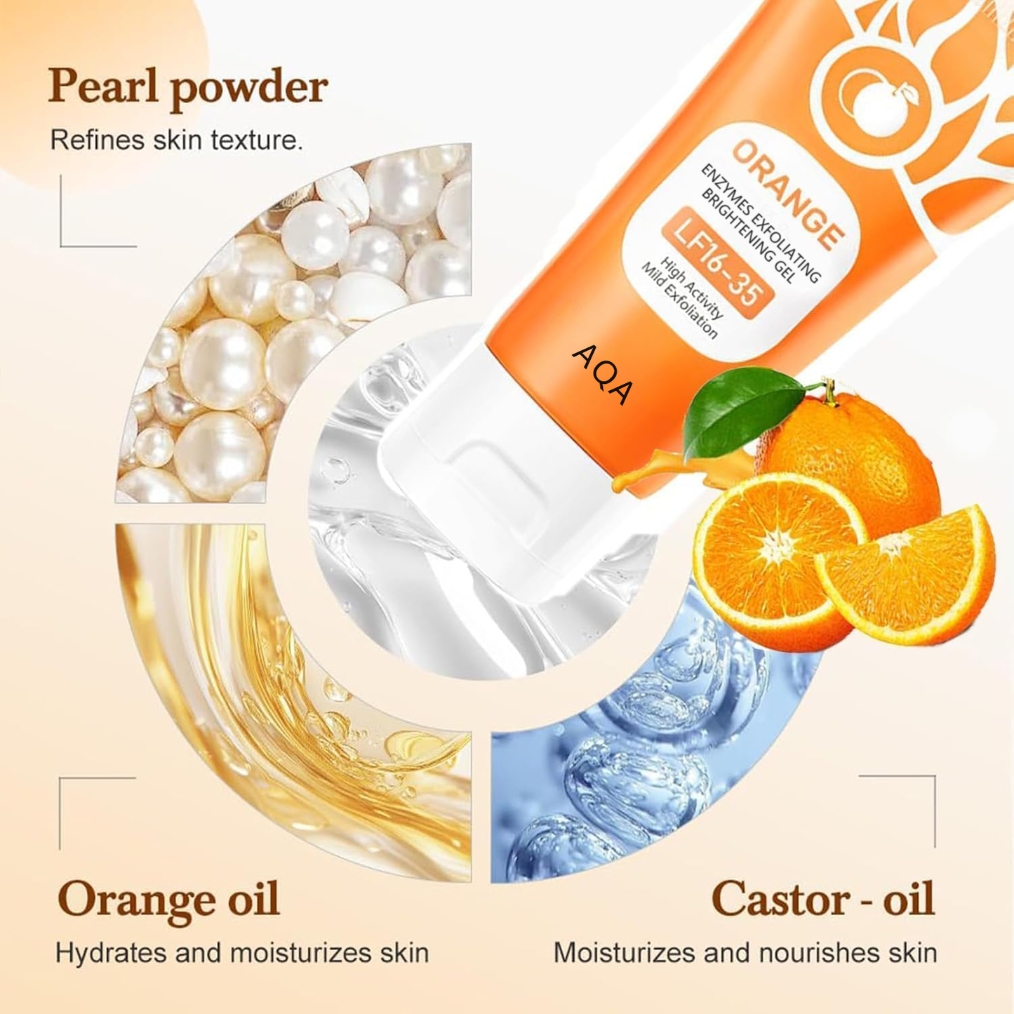 Buy 1 Get 1 FREE Today 🎁! Say Goodbye to Dull, Rough Skin! AQA Orange Enzyme Exfoliating Gel 🍊