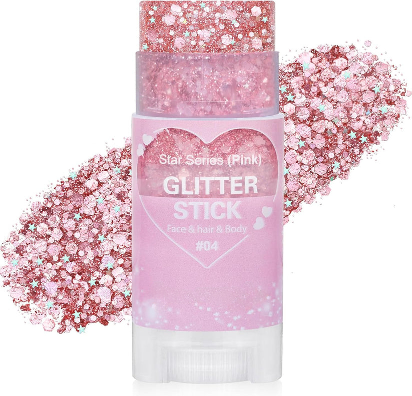 Patriotic Red Blue Silver Glitter Stick