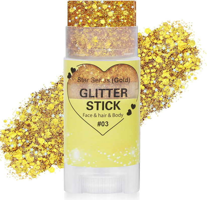 Patriotic Red Blue Silver Glitter Stick