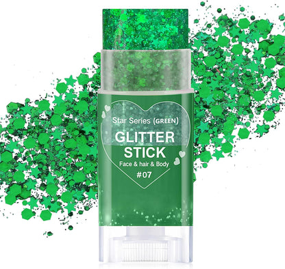 Patriotic Red Blue Silver Glitter Stick