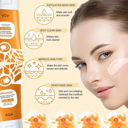 Buy 1 Get 1 FREE Today 🎁!  Say Goodbye to Dull, Rough Skin! AQA Orange Enzyme Exfoliating Gel 🍊
